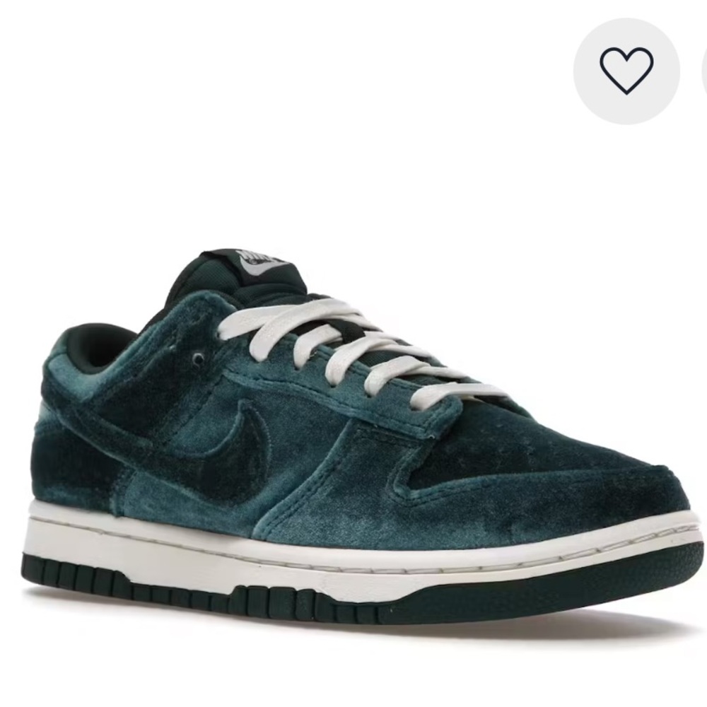 NIB Nike Dunk Low Velvet Teal Sneakers